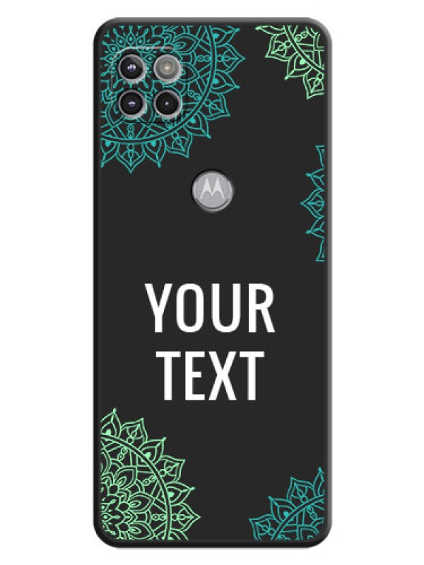 Custom Your Name with Floral Design on Space Black Custom Soft Matte Back Cover - Motorola Moto G 5G