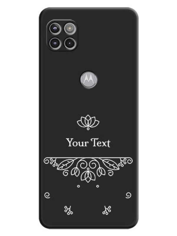 Custom Lotus Garden Custom Text On Space Black Personalized Soft Matte Phone Covers -Motorola Moto G 5G