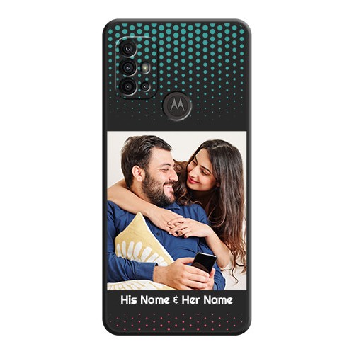 Buy Moto G10 Power Space Black Custom Soft Matte Phone Cases Faded Dots With Grunge Photo