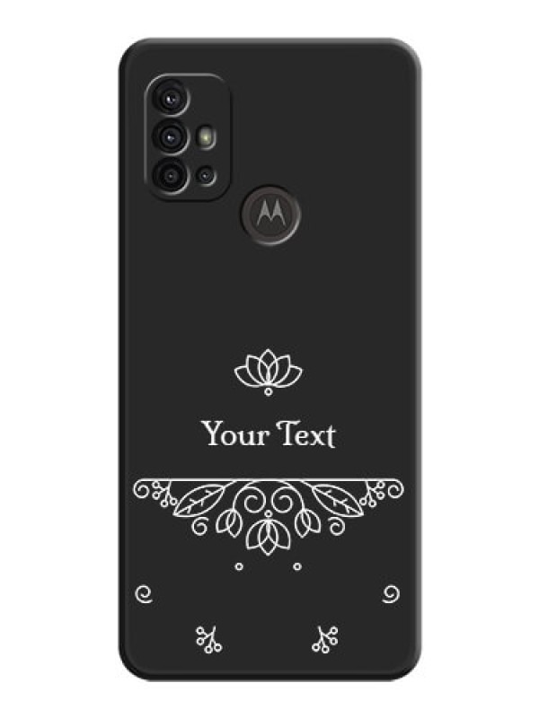 Custom Lotus Garden Custom Text On Space Black Personalized Soft Matte Phone Covers -Motorola Moto G10 Power