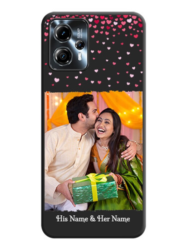 Custom Fall in Love with Your Partner  on Photo on Space Black Soft Matte Phone Cover - Moto G13