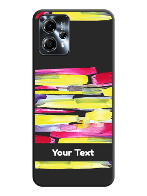 Custom Brush Coloured on Space Black Personalized Soft Matte Phone Covers - Moto G13