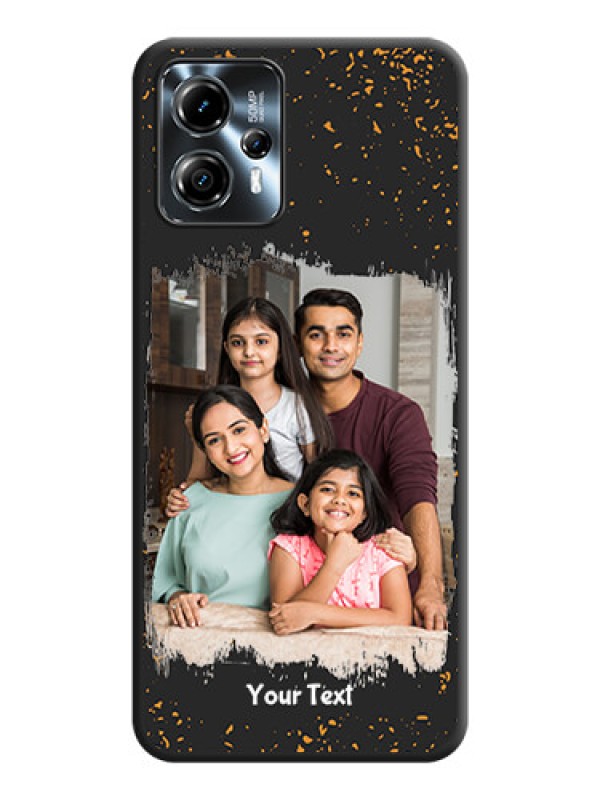 Custom Spray Free Design on Photo on Space Black Soft Matte Phone Cover - Moto G13