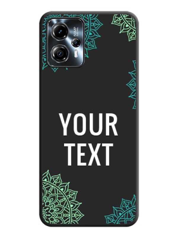 Custom Your Name with Floral Design on Space Black Custom Soft Matte Back Cover - Moto G13