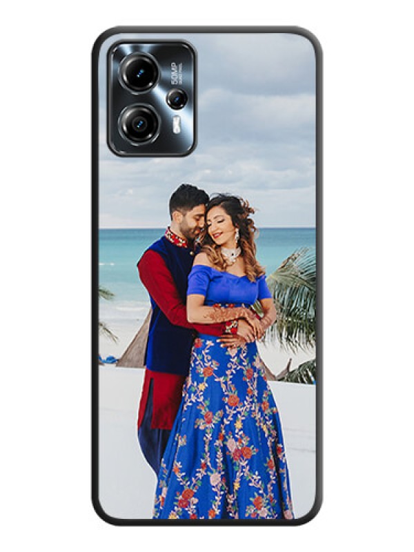 Custom Full Single Pic Upload On Space Black Personalized Soft Matte Phone Covers -Motorola Moto G13