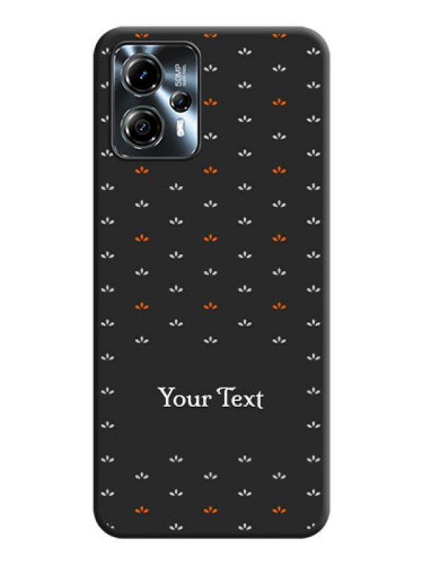 Custom Simple Pattern With Custom Text On Space Black Personalized Soft Matte Phone Covers -Motorola Moto G13