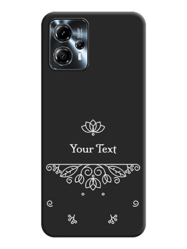 Custom Lotus Garden Custom Text On Space Black Personalized Soft Matte Phone Covers -Motorola Moto G13
