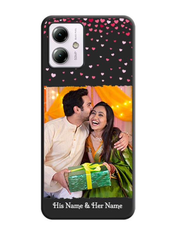 Custom Fall in Love with Your Partner - Photo on Space Black Soft Matte Phone Cover - Moto G14