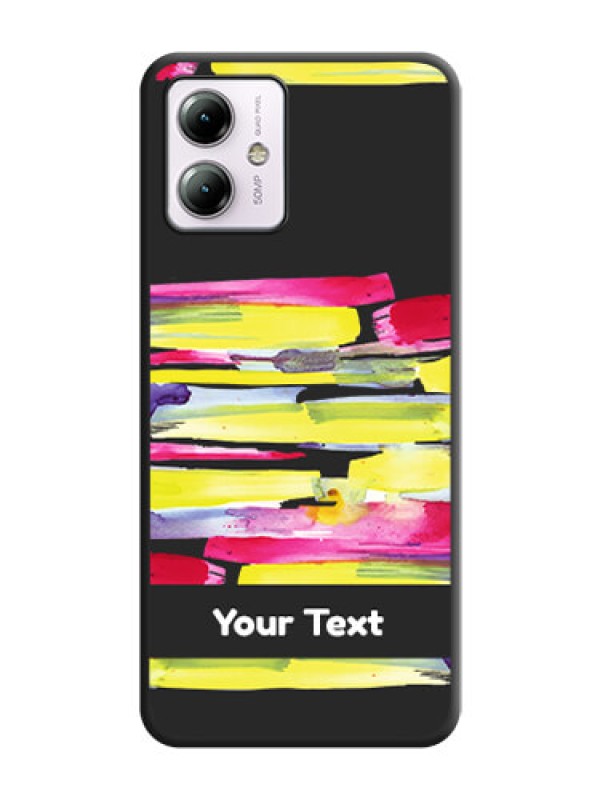 Custom Brush Coloured on Space Black Personalized Soft Matte Phone Covers - Moto G14