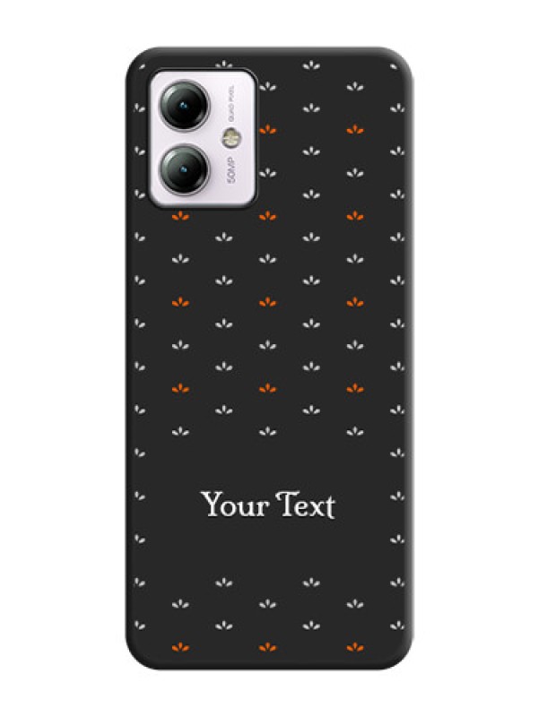 Custom Simple Pattern With Custom Text On Space Black Personalized Soft Matte Phone Covers - Moto G14
