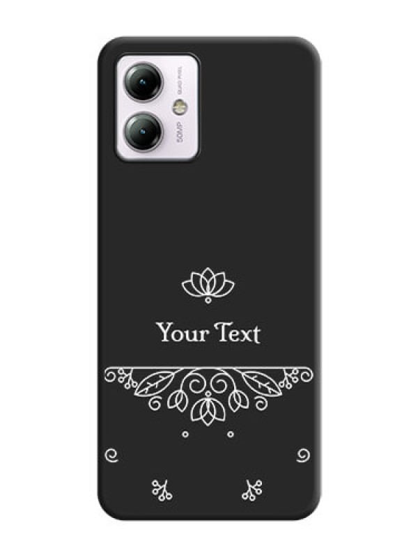 Custom Lotus Garden Custom Text On Space Black Personalized Soft Matte Phone Covers - Moto G14