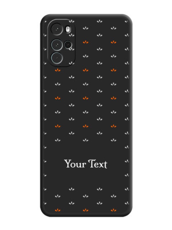 Custom Simple Pattern With Custom Text On Space Black Personalized Soft Matte Phone Covers -Motorola Moto G22