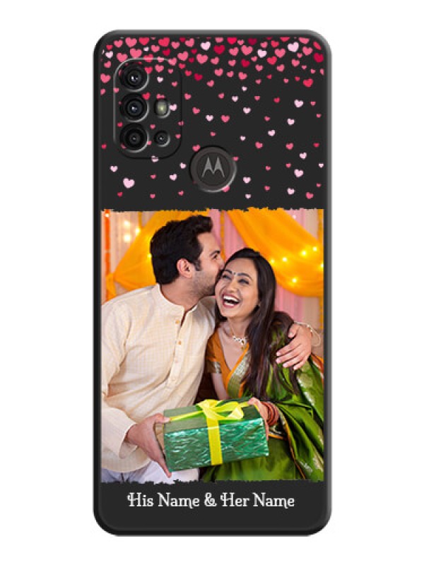 Custom Fall in Love with Your Partner  on Photo on Space Black Soft Matte Phone Cover - Motorola Moto G30
