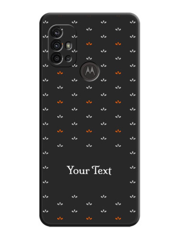 Custom Simple Pattern With Custom Text On Space Black Personalized Soft Matte Phone Covers -Motorola Moto G30