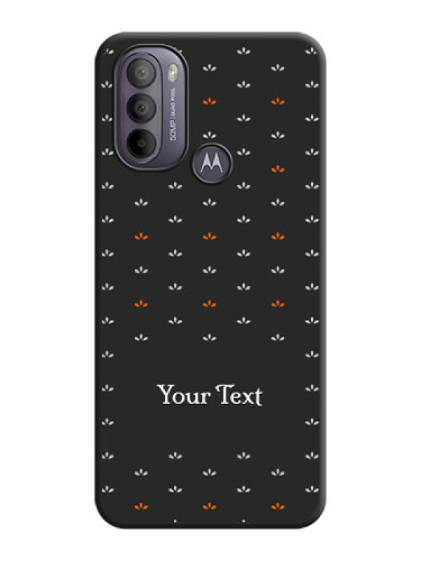 Custom Simple Pattern With Custom Text On Space Black Personalized Soft Matte Phone Covers -Motorola Moto G31