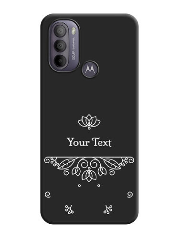 Custom Lotus Garden Custom Text On Space Black Personalized Soft Matte Phone Covers -Motorola Moto G31