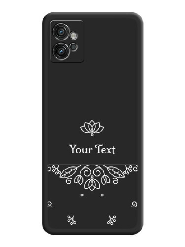 Custom Lotus Garden Custom Text On Space Black Personalized Soft Matte Phone Covers -Motorola Moto G32