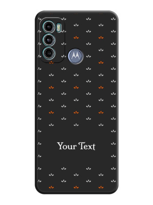 Custom Simple Pattern With Custom Text On Space Black Personalized Soft Matte Phone Covers -Motorola Moto G40 Fusion