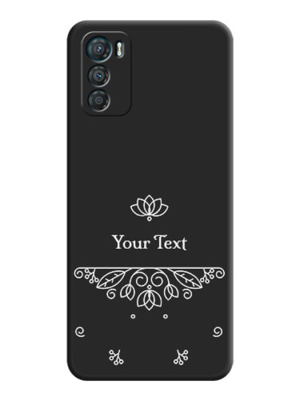 Custom Lotus Garden Custom Text On Space Black Personalized Soft Matte Phone Covers -Motorola Moto G42
