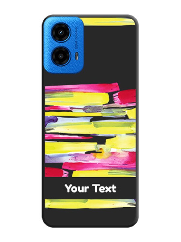 Custom Brush Coloured On Space Black Custom Soft Matte Mobile Back Cover - Motorola Moto G45 5G