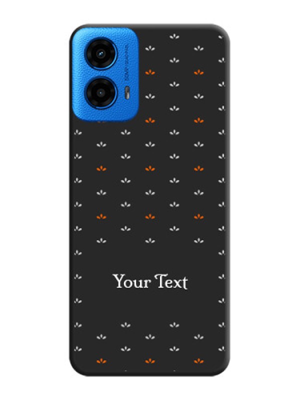 Custom Simple Pattern With Custom Text On Space Black Custom Soft Matte Mobile Back Cover - Motorola Moto G45 5G