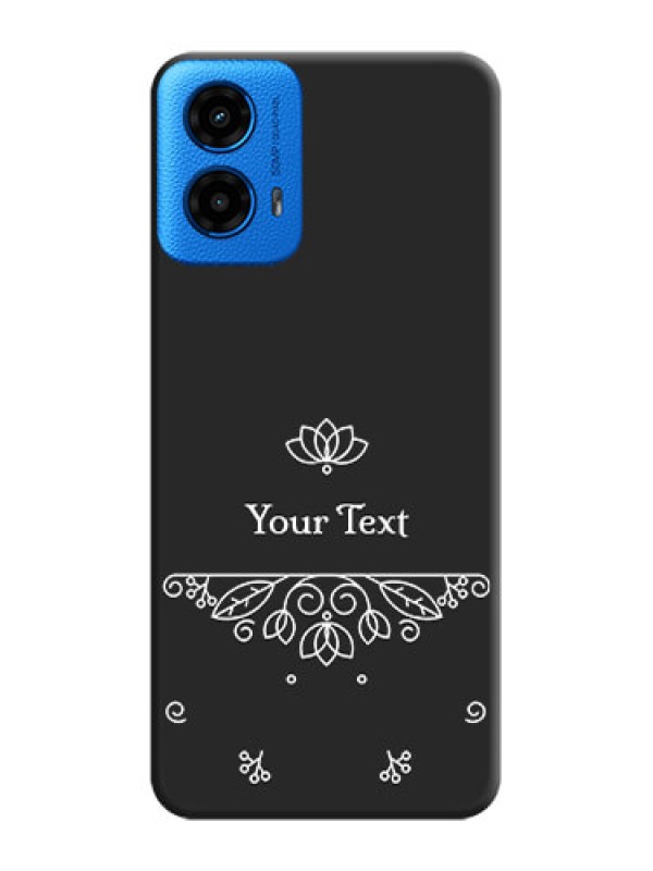 Custom Lotus Garden Custom Text On Space Black Custom Soft Matte Mobile Back Cover - Motorola Moto G45 5G