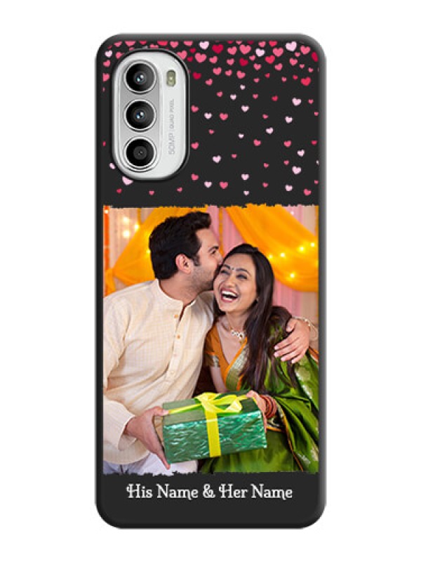 Custom Fall in Love with Your Partner  on Photo on Space Black Soft Matte Phone Cover - Moto G52