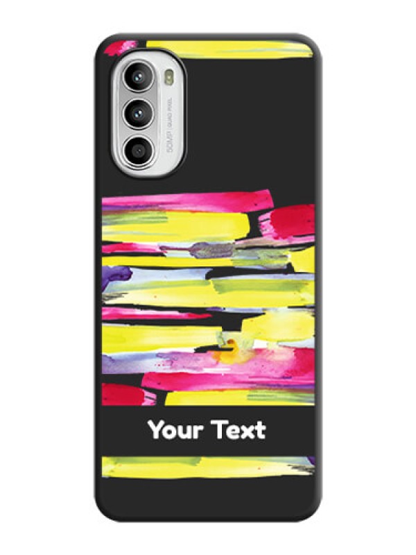 Custom Brush Coloured on Space Black Personalized Soft Matte Phone Covers - Moto G52