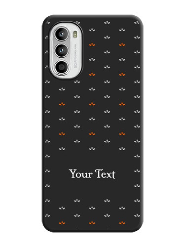 Custom Simple Pattern With Custom Text On Space Black Personalized Soft Matte Phone Covers -Motorola Moto G52