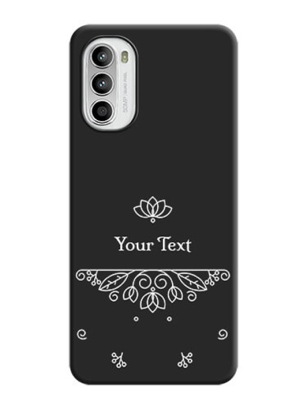 Custom Lotus Garden Custom Text On Space Black Personalized Soft Matte Phone Covers -Motorola Moto G52
