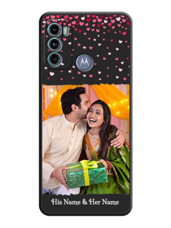 Custom Fall in Love with Your Partner  on Photo on Space Black Soft Matte Phone Cover - Motorola Moto G60