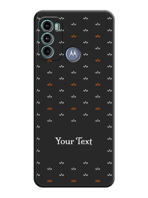 Custom Simple Pattern With Custom Text On Space Black Personalized Soft Matte Phone Covers -Motorola Moto G60