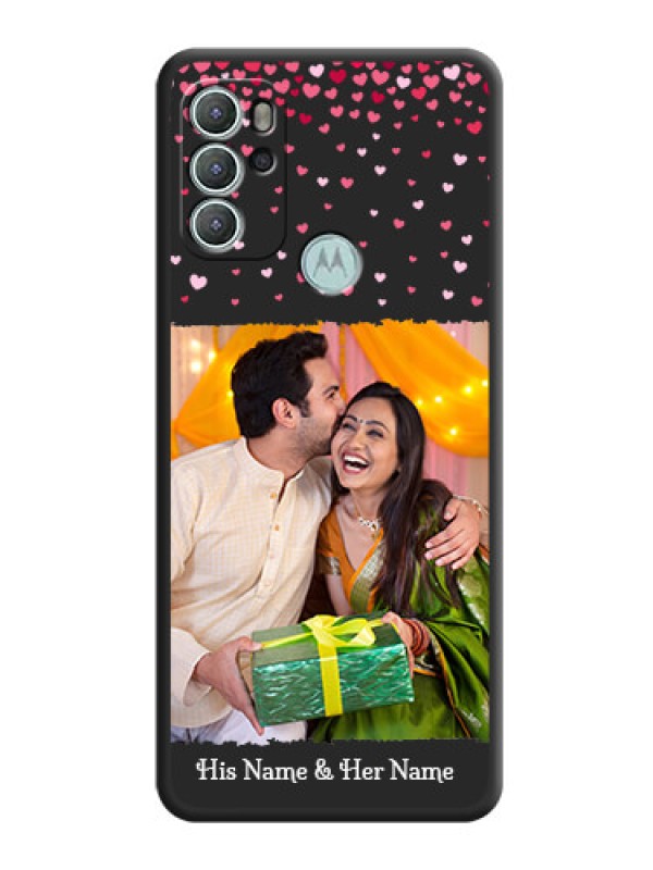 Custom Fall in Love with Your Partner  on Photo on Space Black Soft Matte Phone Cover - Moto G60s