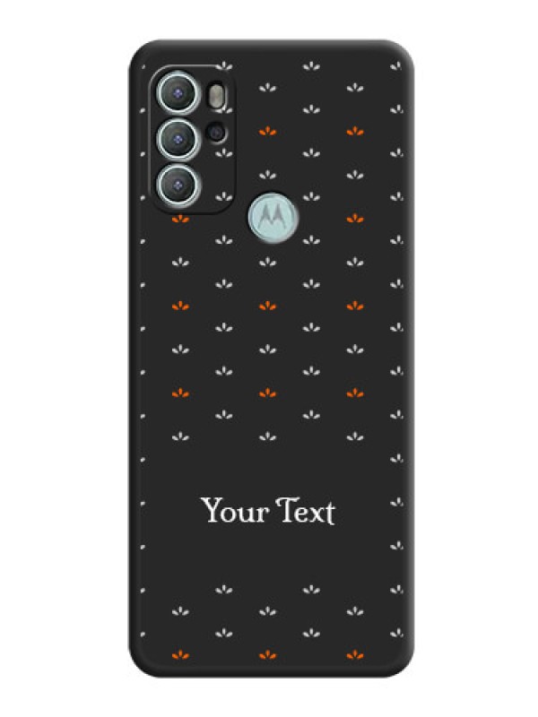 Custom Simple Pattern With Custom Text On Space Black Personalized Soft Matte Phone Covers -Motorola Moto G60S