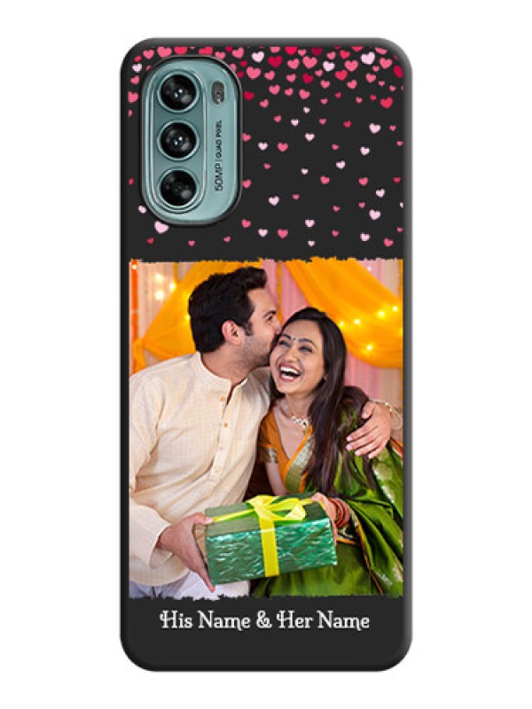 Custom Fall in Love with Your Partner  on Photo on Space Black Soft Matte Phone Cover - Moto G62