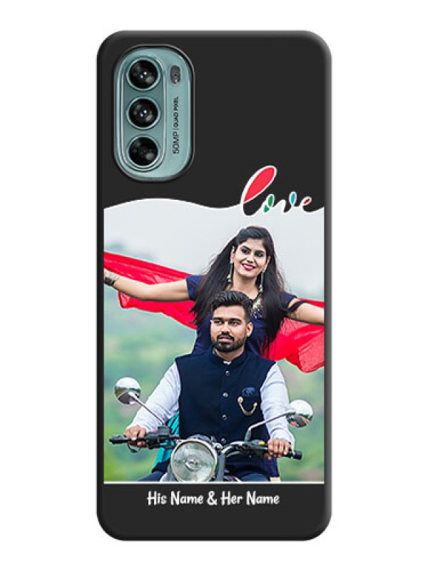 Custom Fall in Love Pattern with Picture on Photo on Space Black Soft Matte Mobile Case - Moto G62
