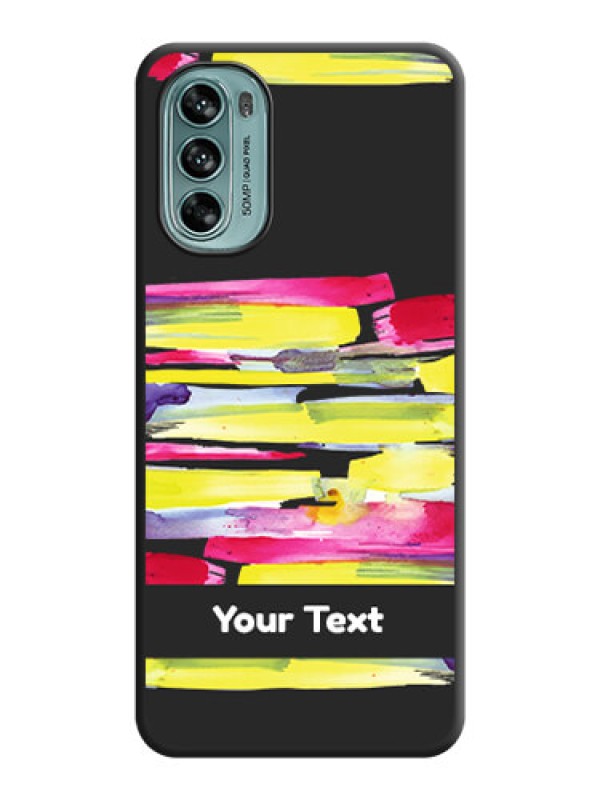 Custom Brush Coloured on Space Black Personalized Soft Matte Phone Covers - Moto G62