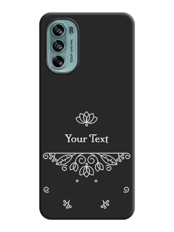 Custom Lotus Garden Custom Text On Space Black Personalized Soft Matte Phone Covers -Motorola Moto G62