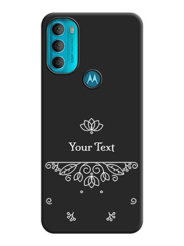 Custom Lotus Garden Custom Text On Space Black Personalized Soft Matte Phone Covers -Motorola Moto G71 5G