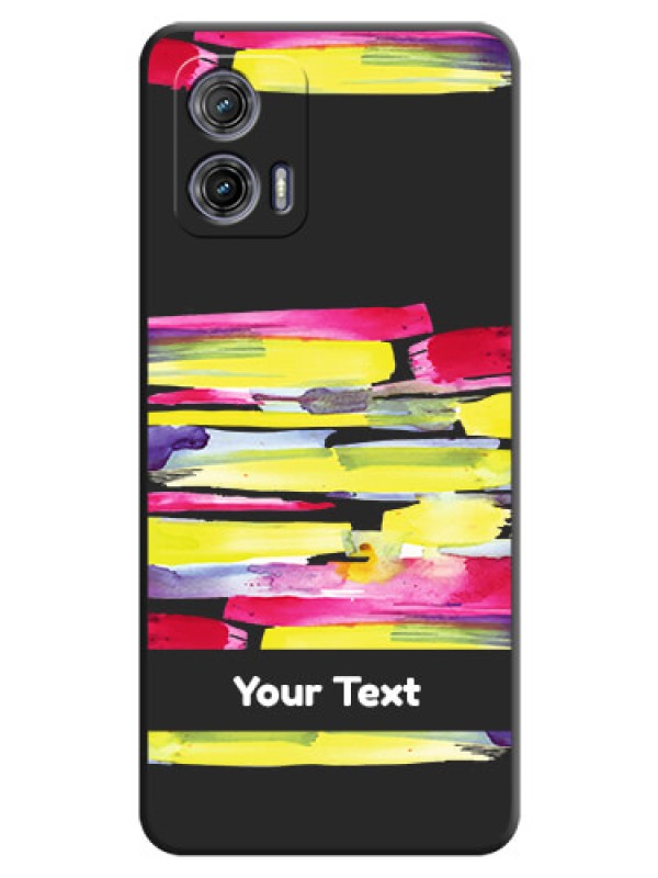Custom Brush Coloured on Space Black Personalized Soft Matte Phone Covers - Moto G73 5G