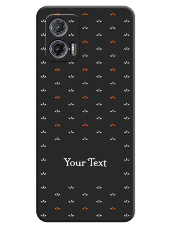 Custom Simple Pattern With Custom Text On Space Black Personalized Soft Matte Phone Covers -Motorola Moto G73 5G