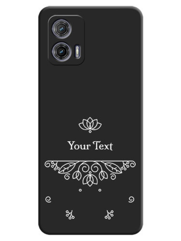 Custom Lotus Garden Custom Text On Space Black Personalized Soft Matte Phone Covers -Motorola Moto G73 5G