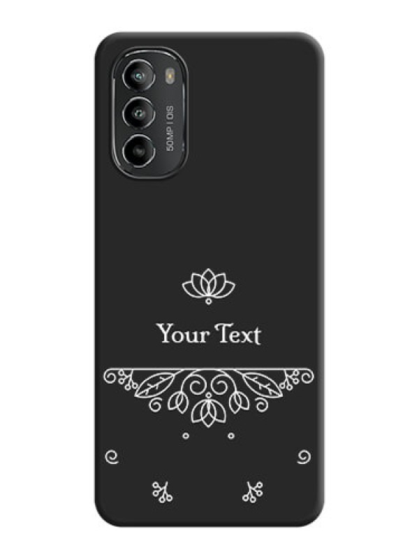 Custom Lotus Garden Custom Text On Space Black Personalized Soft Matte Phone Covers -Motorola Moto G82