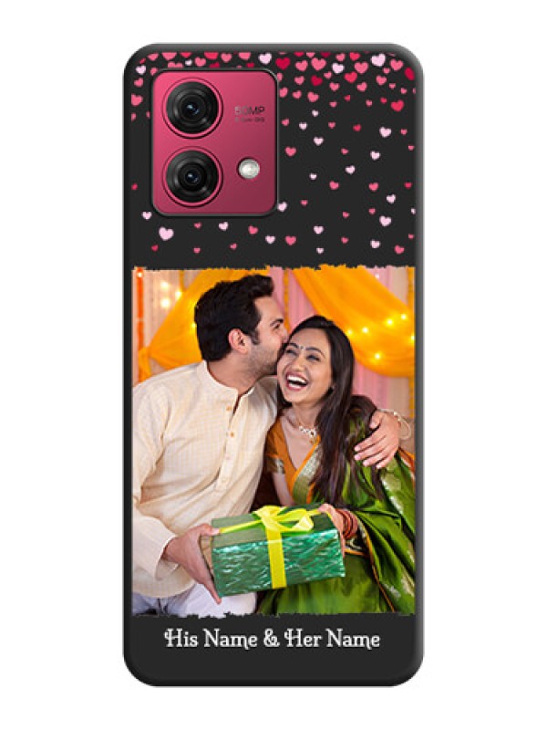Custom Fall in Love with Your Partner - Photo on Space Black Soft Matte Phone Cover - Motorola Moto G84 5G