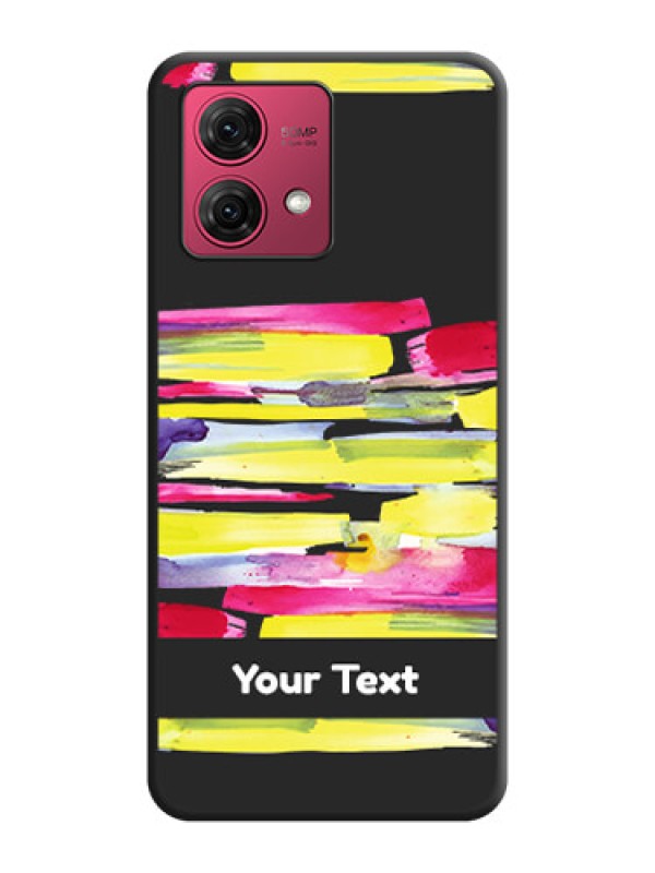 Custom Brush Coloured on Space Black Personalized Soft Matte Phone Covers - Motorola Moto G84 5G