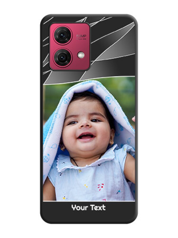 Custom Mixed Wave Lines - Photo on Space Black Soft Matte Mobile Cover - Motorola Moto G84 5G