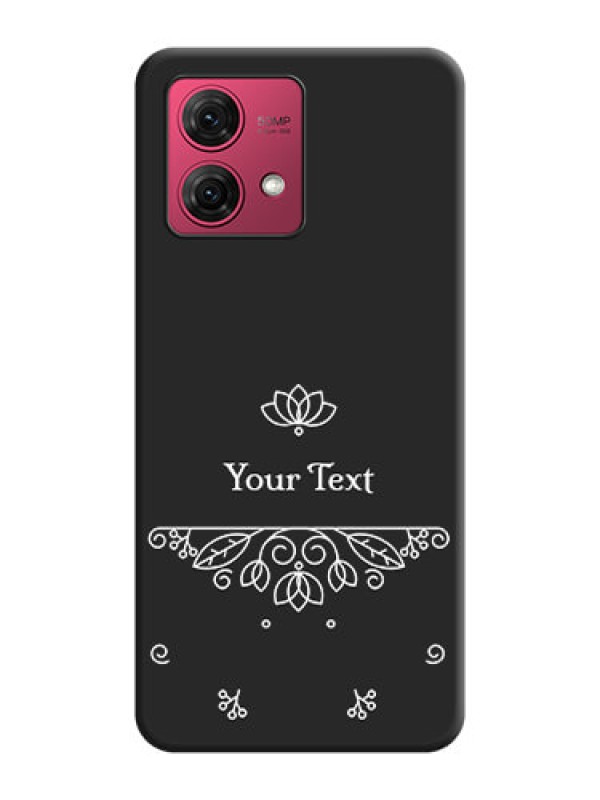 Custom Lotus Garden Custom Text On Space Black Personalized Soft Matte Phone Covers - Motorola Moto G84 5G