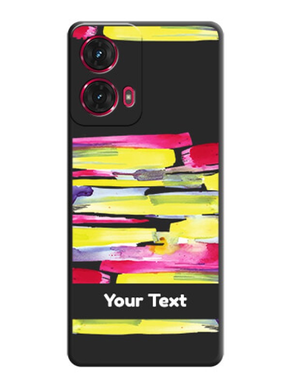 Custom Brush Coloured On Space Black Custom Soft Matte Mobile Back Cover - Motorola Moto G85 5G