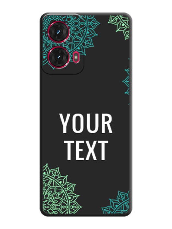 Custom Your Name with Floral Design On Space Black Custom Soft Matte Mobile Back Cover - Motorola Moto G85 5G