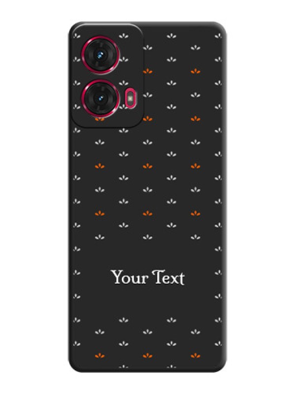 Custom Simple Pattern With Custom Text On Space Black Custom Soft Matte Mobile Back Cover - Motorola Moto G85 5G